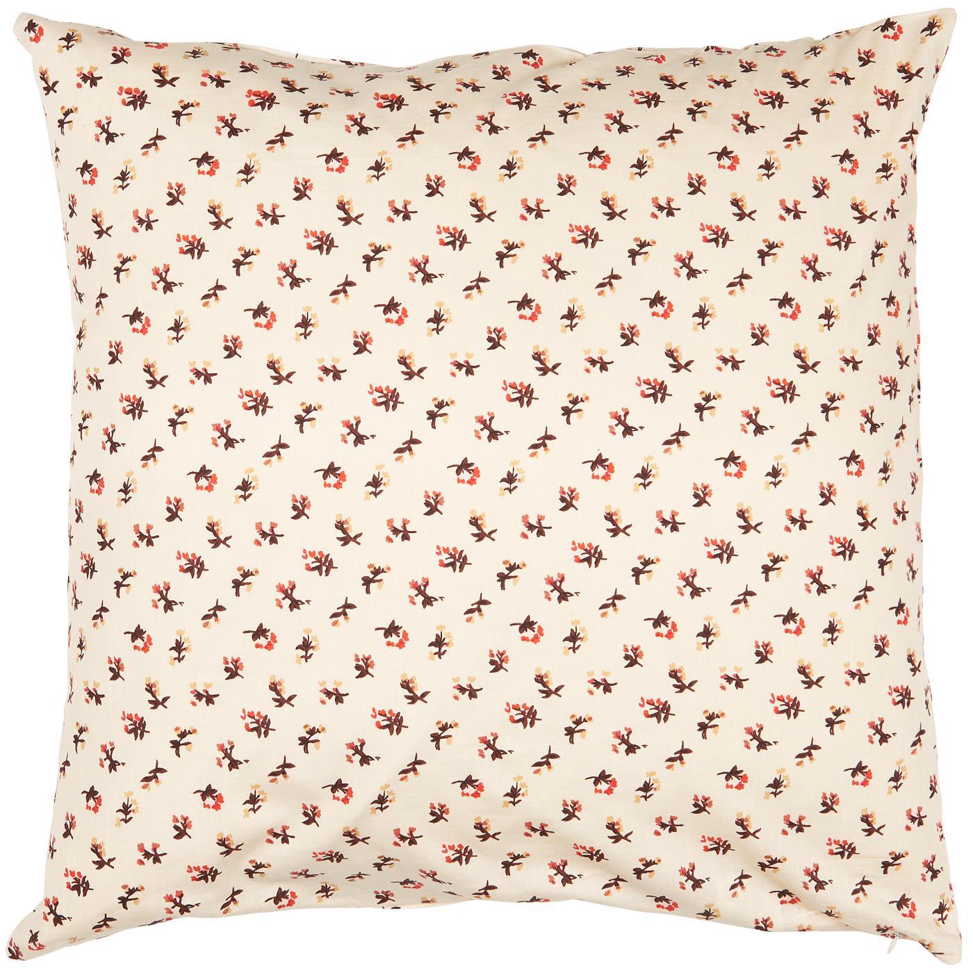 Putetrekk Antonia beige.brun og rød 60x60