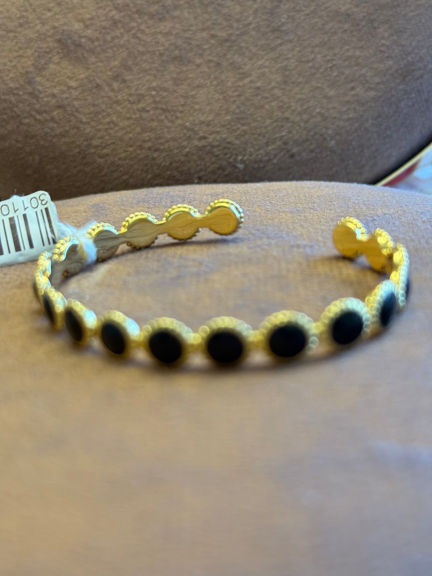 Carolina armbånd sort/gull