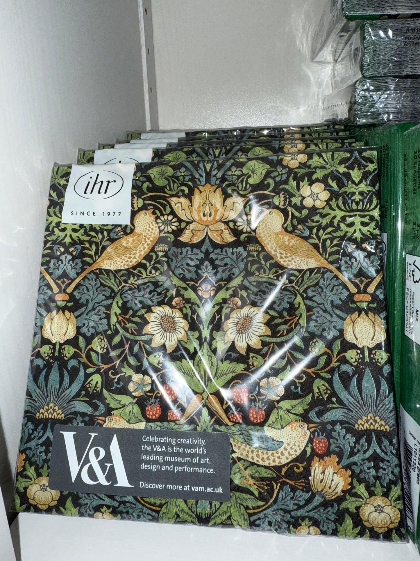 servietter strawberry thief black