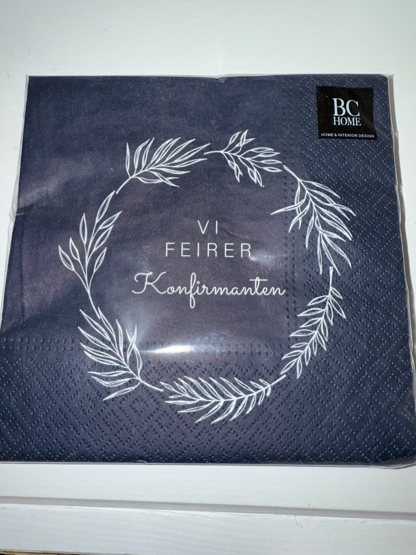 Serviett lunsj 20 stk Konfirmant blå