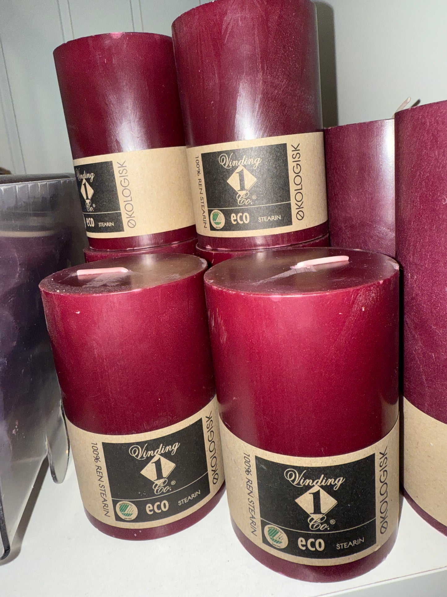 KUBBELYS 10CM VINRØD