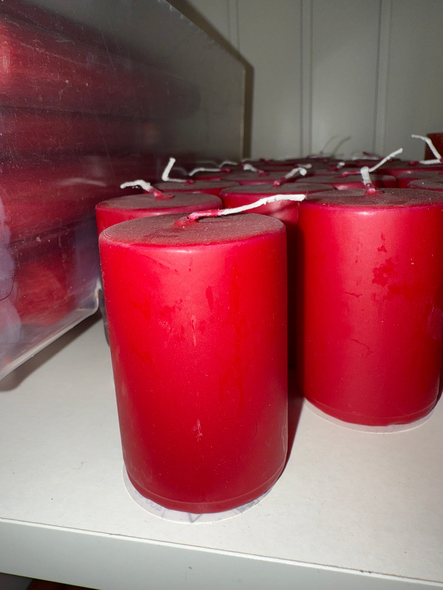 blokklys mørkerød ø4 h6