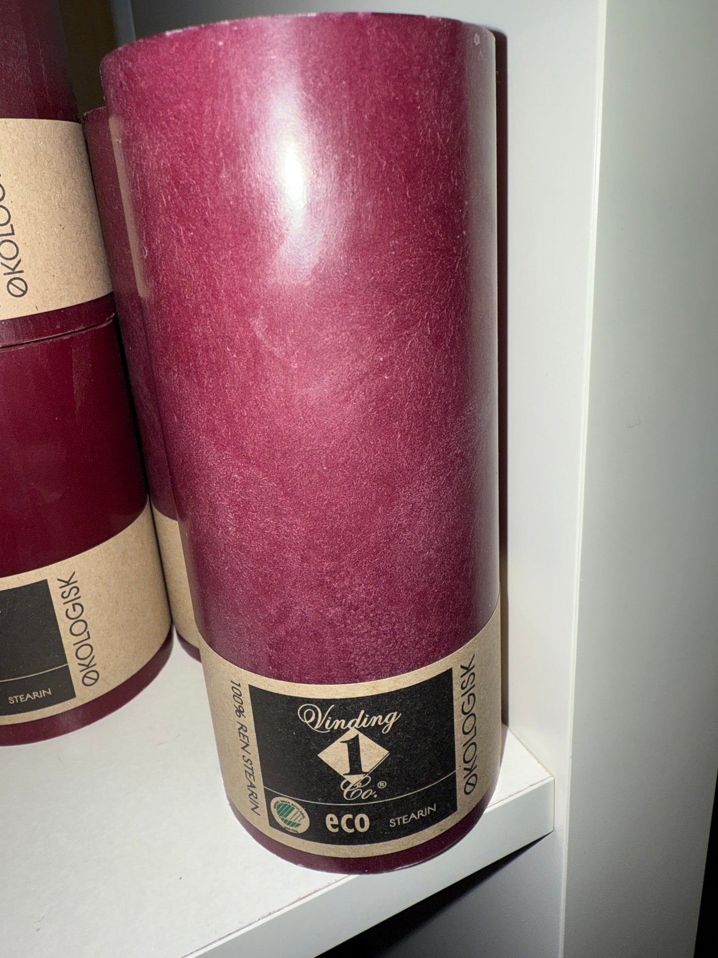 KUBBELYS 15CM VINRØD