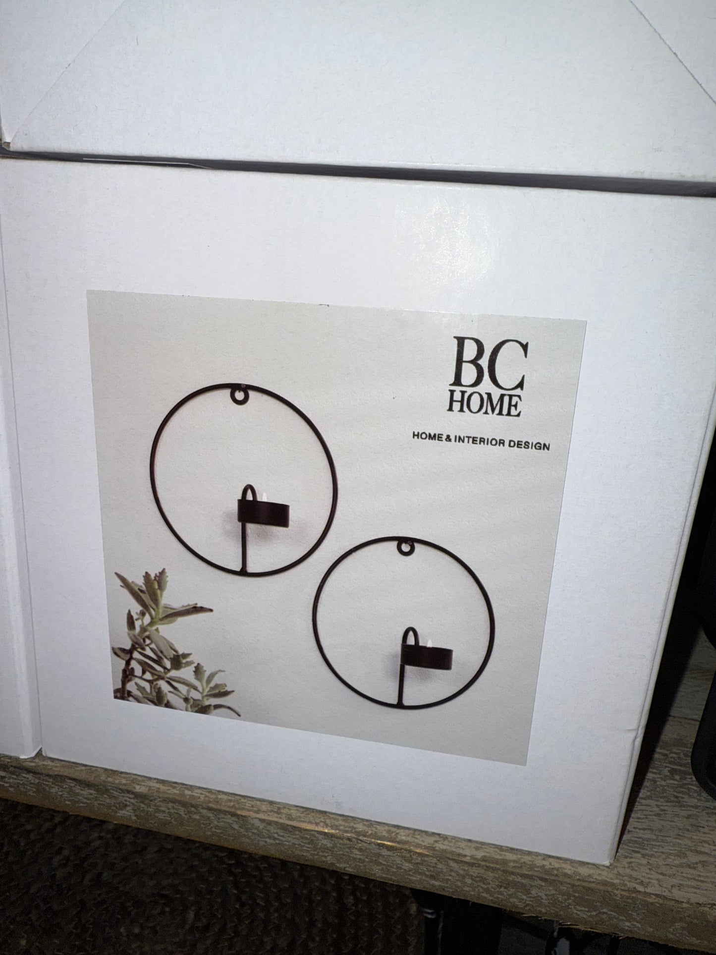 Veggstake telys sort 17cm 2stk