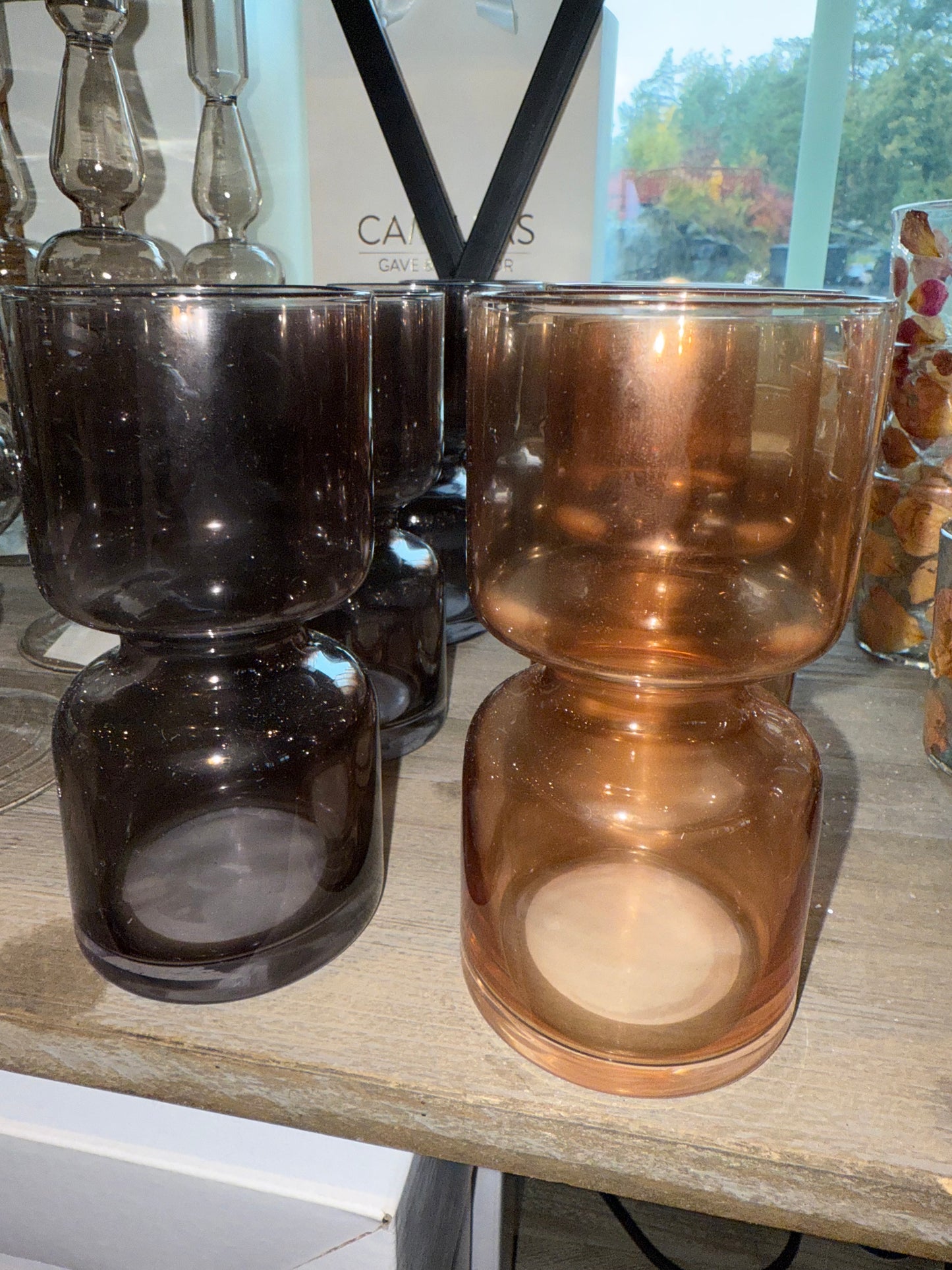 May Vase brun 7x14cm