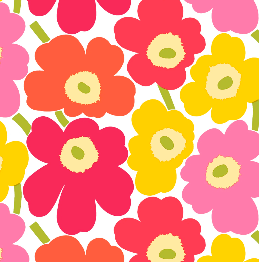Servietter marimekko mini flowers pink and yellow 20stk