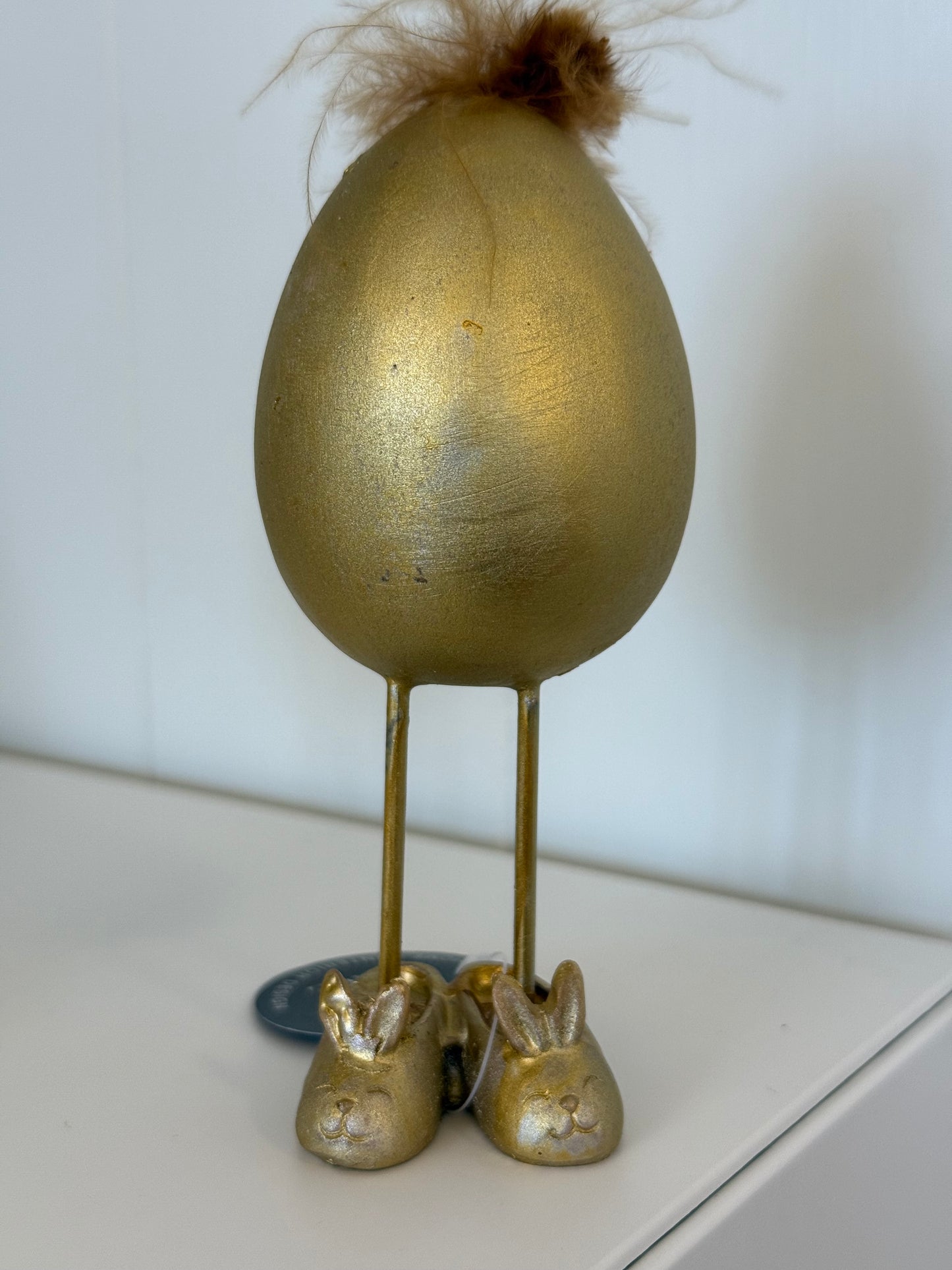 Egg med bein gull 12.5cm påske