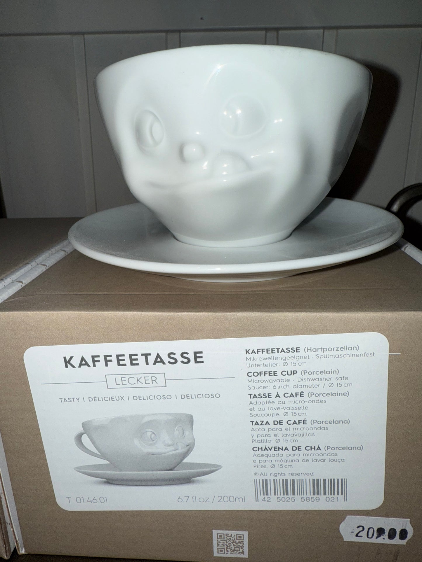 Tassen Kaffekopp m/asjett 200ml Lecker