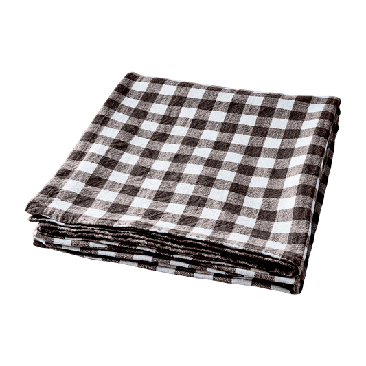 Duk INGRID hvit og mørkbrun 250x150cm