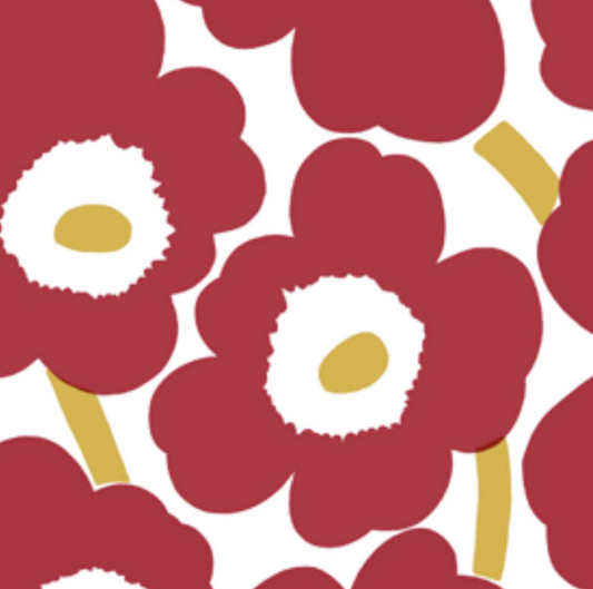 Marimekko Unikko red gold lunch
