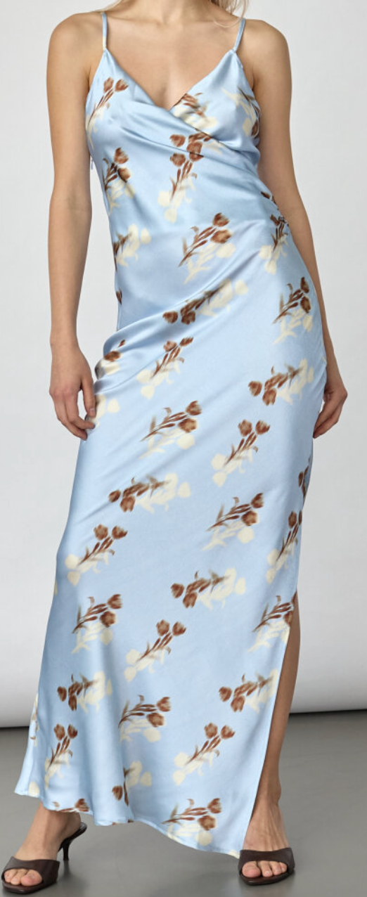 N.ERO- DR2 light blue flower kjole  (999kr)