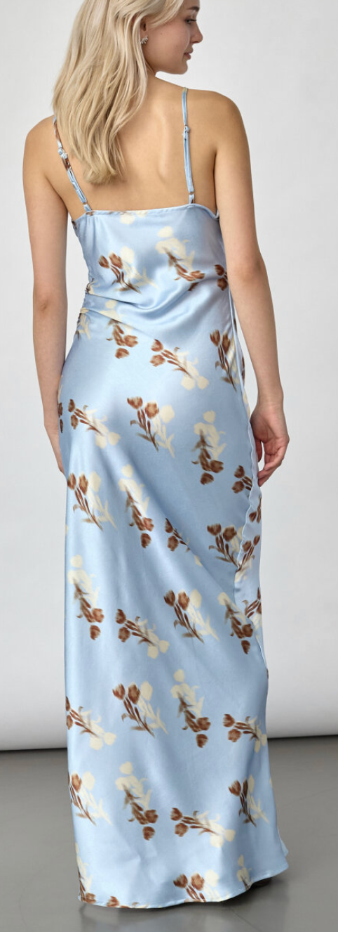 N.ERO- DR2 light blue flower kjole  (999kr)